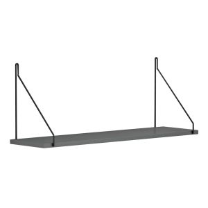 Agilan wall shelves, melamine in dark gray color 72x20x27cm (hm9183,20)