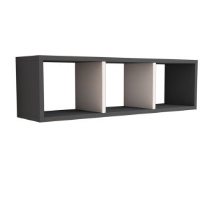Wall shelves, melamine in gray and white 90x22x25.6cm (hm9228.13)