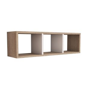 Wall shelves, melamine in Sonoma and white colors 90x22x25.6cm (hm9228.12)