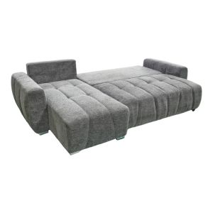 Реверсивен ъглов разтегателен диван Vivad дамаска антрацит 275x164x91см