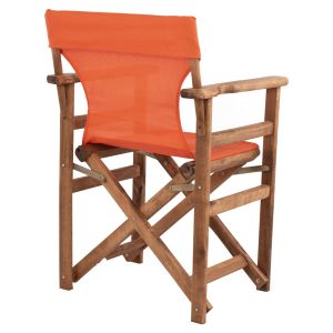 Режисьорски стол Limnos Walnut с надпис Orange Hm10368,02