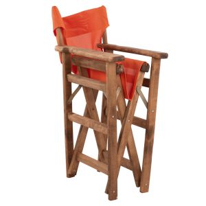 Режисьорски стол Limnos Walnut с надпис Orange Hm10368,02