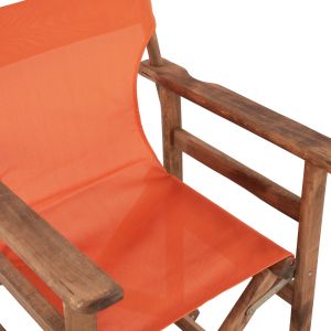 Режисьорски стол Limnos Walnut с надпис Orange Hm10368,02