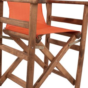 Режисьорски стол Limnos Walnut с надпис Orange Hm10368,02