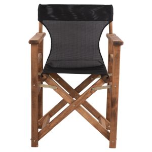 Режисьорски стол Limnos Walnut с надпис черен Hm10368,05