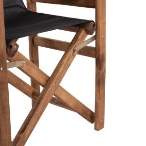 Режисьорски стол Limnos Walnut с надпис черен Hm10368,05