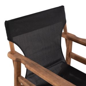Режисьорски стол Limnos Walnut с надпис черен Hm10368,05
