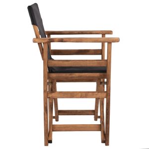 Режисьорски стол Limnos Walnut с надпис черен Hm10368,05