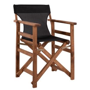 Режисьорски стол Limnos Walnut с надпис черен Hm10368,05