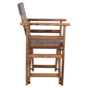 Режисьорски стол Limnos Walnut с текстилен сив Hm10368,10