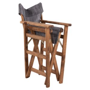 Режисьорски стол Limnos Walnut с текстилен сив Hm10368,10