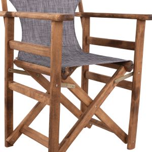 Режисьорски стол Limnos Walnut с текстилен сив Hm10368,10