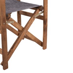 Режисьорски стол Limnos Walnut с текстилен сив Hm10368,10
