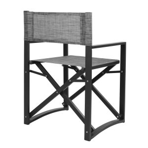 Режисьорски стол алуминиев сив цвят 57x48,5x85,5hcm Hm5094,01