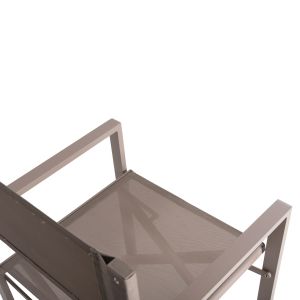 Режисьорски стол алуминиев цвят шампанско 57x48,5x85,5hcm Hm5094,03