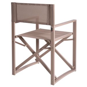 Режисьорски стол алуминиев цвят шампанско 57x48,5x85,5hcm Hm5094,03