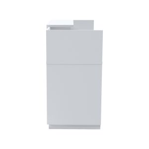 Lotus reception desk in white color 140x70x110cm