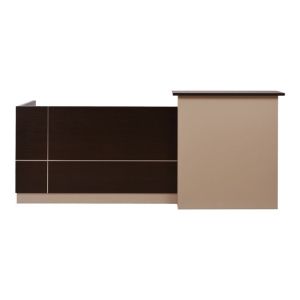 Reception-office desk 240x82 wine/beige Hm2068,01