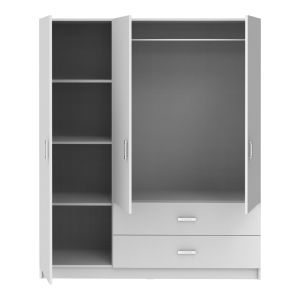 Royal three-door wardrobe white 150x58x177cm