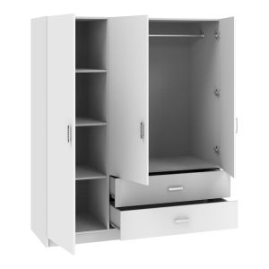 Royal three-door wardrobe white 150x58x177cm