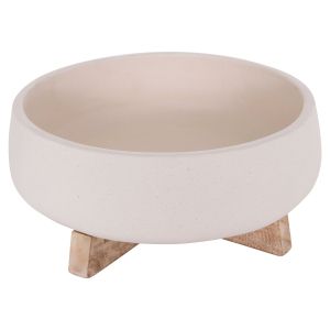 Саксия Frello Hm4674.02m от фибро цимент в стойка от бял тик 27x26.5x12всм.