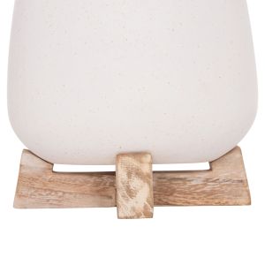 Саксия Frello Hm4674.02s от фиброцимент в стойка от бял тик 14.5x14.5x16всм.