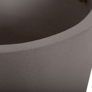 Tryll Hm4690l fiber cement planter in gray and with rope Φ40x25.5hcm.