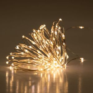 Светеща декорация лампички 100led Micro-led 10 метра Gold/warm White