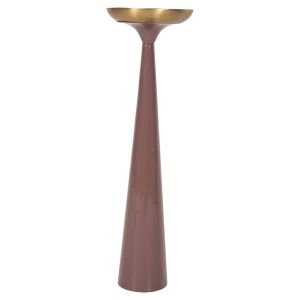 Свещник (pillar) Guntur метален в светъл коралово-златен цвят, D20,5x68hcm Hm4244,06