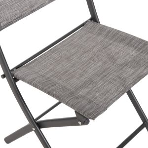 Сгъваем външен стол Mag Hm5971.01 сив метал-сив текстилен 45x51x81hcm.
