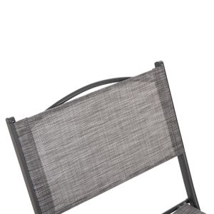 Сгъваем външен стол Mag Hm5971.01 сив метал-сив текстилен 45x51x81hcm.