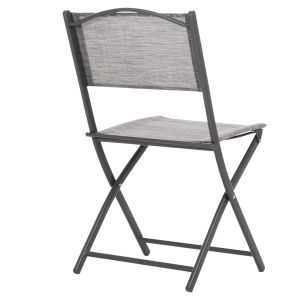Сгъваем външен стол Mag Hm5971.01 сив метал-сив текстилен 45x51x81hcm.