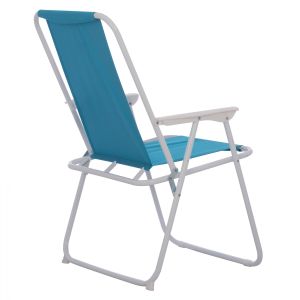Сгъваем плажен стол с висока облегалка Hm5148 Metallic
