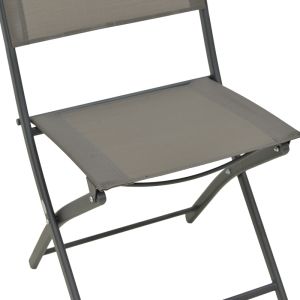 FOLDING CHAIR JEVE METAL-TEXTILE IN ANTHRACITE COLOR 46X51X81CM