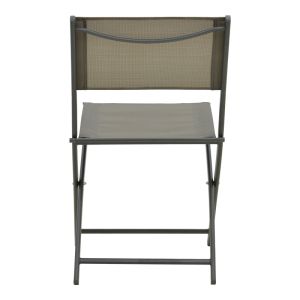 FOLDING CHAIR JEVE METAL-TEXTILE IN ANTHRACITE COLOR 46X51X81CM