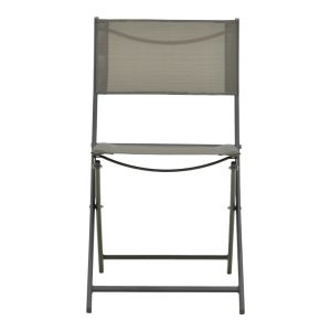 FOLDING CHAIR JEVE METAL-TEXTILE IN ANTHRACITE COLOR 46X51X81CM