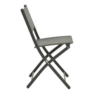 FOLDING CHAIR JEVE METAL-TEXTILE IN ANTHRACITE COLOR 46X51X81CM