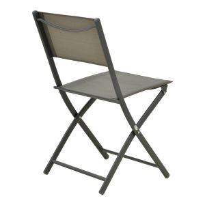 FOLDING CHAIR JEVE METAL-TEXTILE IN ANTHRACITE COLOR 46X51X81CM