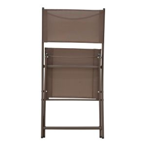 FOLDING CHAIR JEVE CHAMPAGNE COLOR, METAL AND TEXTILE 46X51X81CM
