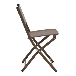 FOLDING CHAIR JEVE CHAMPAGNE COLOR, METAL AND TEXTILE 46X51X81CM