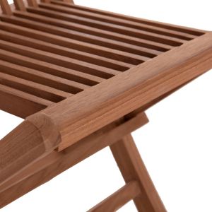 Folding chair Kendall Hm18127 teak in natural color 46.5x63.5x88cm.
