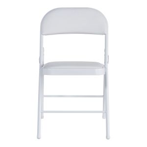Сгъваем стол Niro Pu-metal в бял цвят 46x46x79см