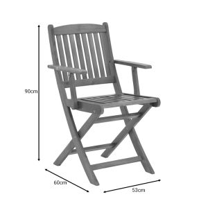 Сгъваем стол Recofly от акация масив 52x53x85cm