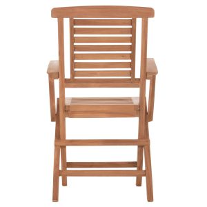 Folding dining chair Crander Hm6377, teak wood, 53x63x90cm.