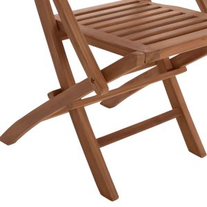 Folding dining chair Crander Hm6377, teak wood, 53x63x90cm.