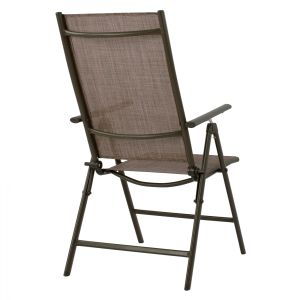 Сгъваем стол със 7 степени кафяв HM5700.02 55x70x103 cm.