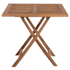 Сгъваема градинска маса Kendall Hm9544 от масивно тиково дърво 80x80x75hcm