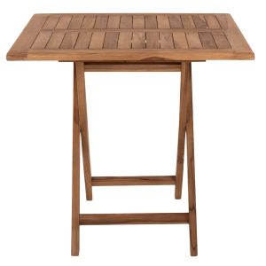 Сгъваема градинска маса Kendall Hm9544 от масивно тиково дърво 80x80x75hcm