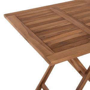 Сгъваема градинска маса Kendall Hm9544 от масивно тиково дърво 80x80x75hcm