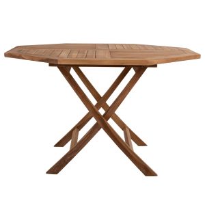 Сгъваема градинска трапезна маса Kendall Hm9545 от масивно тиково дърво 120x120x75hcm